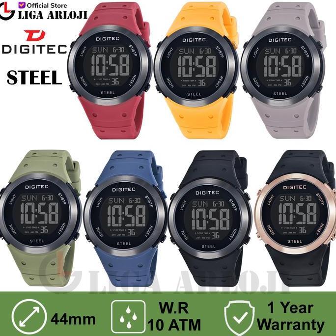 Digitec Dgs-5185T Jam Tangan Pria Digital Steel Rubber 5185 Original
