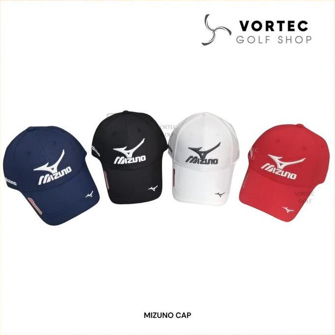 Mizuno Men Golf Cap - Topi Pria Olahraga Golf Lari Baseball Tennis