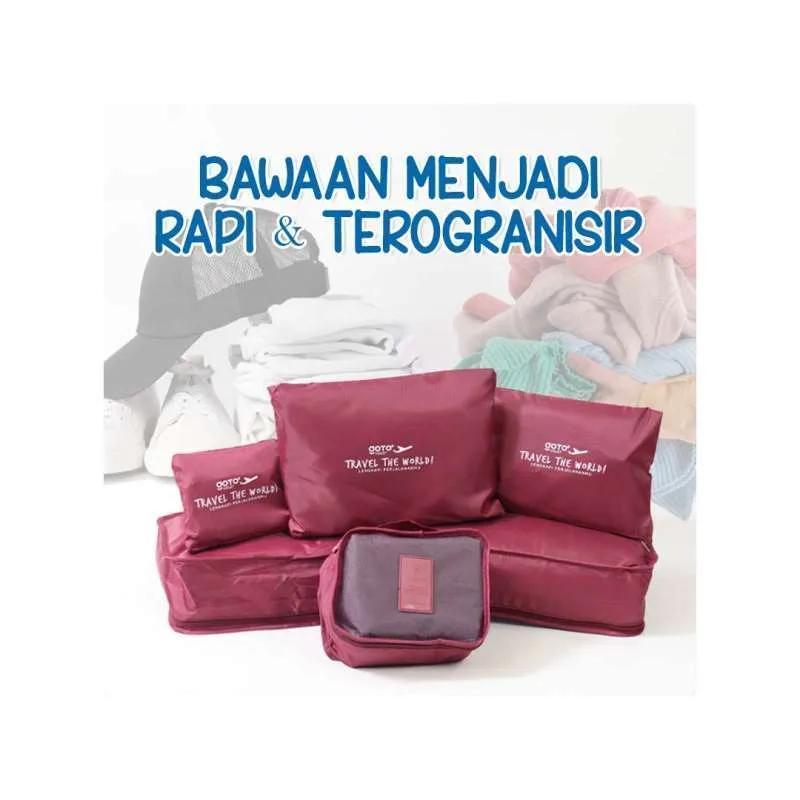 Travel Bag / Laundry Pouch / Bag Storage / Tas Travel Bag Laundry Organizer Packing Cubes Multi