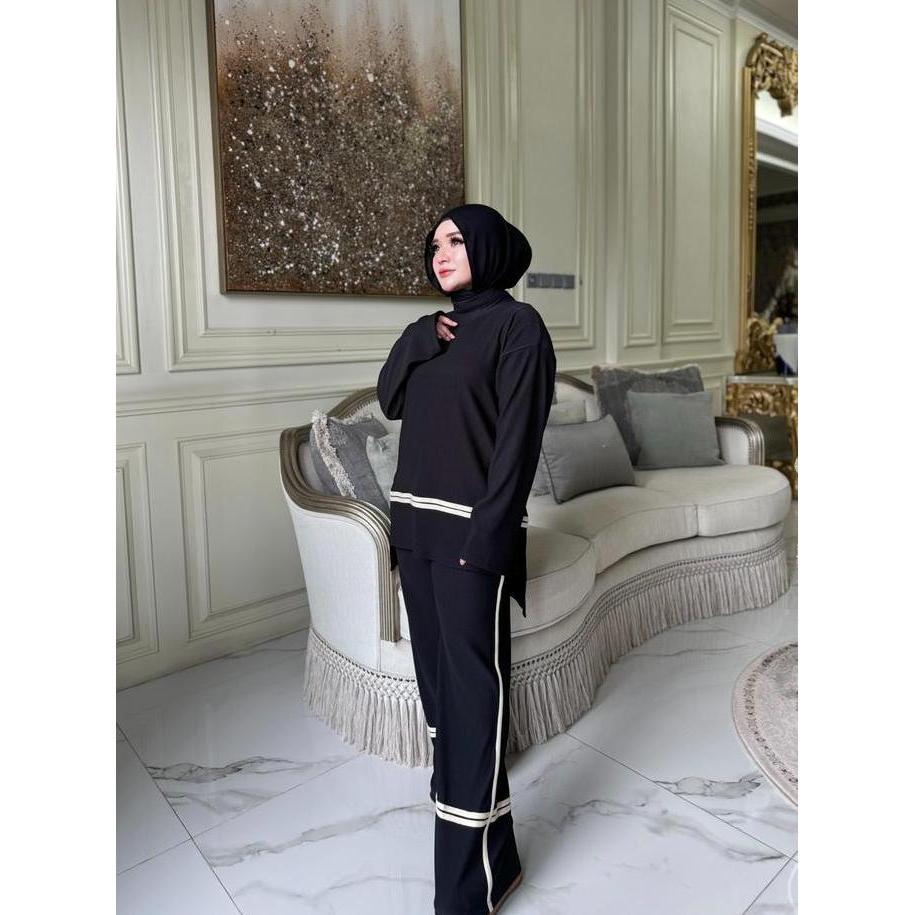 oneset garis by herlin kenza fashion