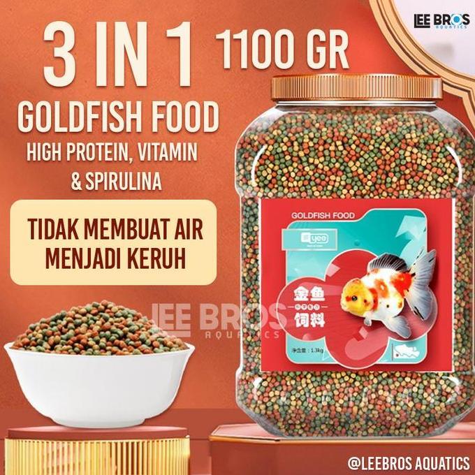 Pakan Ikan Koki Premium / Pelet Ikan Koki 1.5 mm Spirulina + Growth