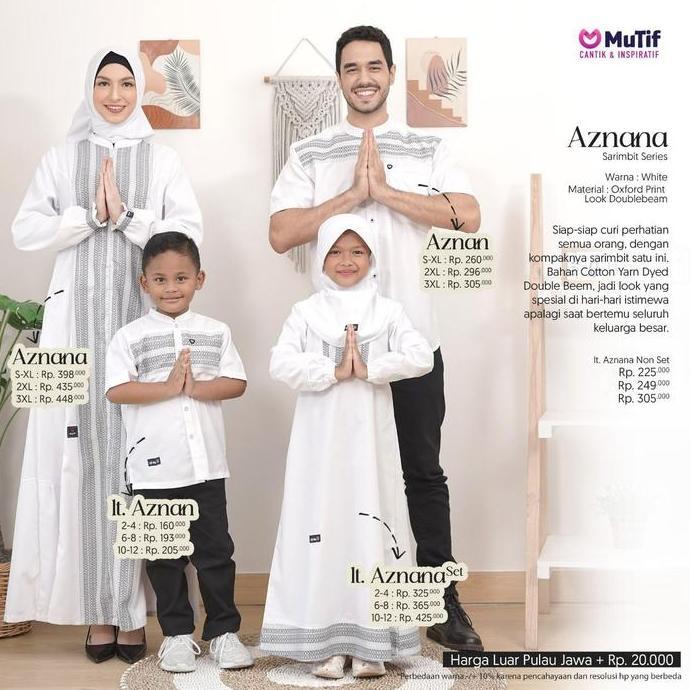 Terlaris, Sarimbit Aznana / Sarimbit Mutif Warna Putih / Sarimbit Aznana By Mutif / Aznana Dan Aznan