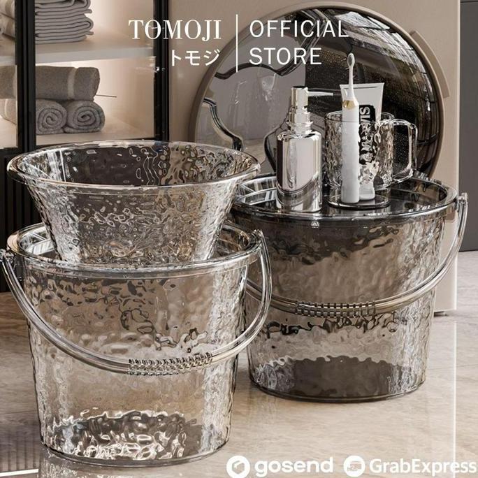 TOMOJI Ember Gayung Baskom - Perlengkapan Mandi Minimalis Estetik & Berkualitas, Desain Modern, Coco