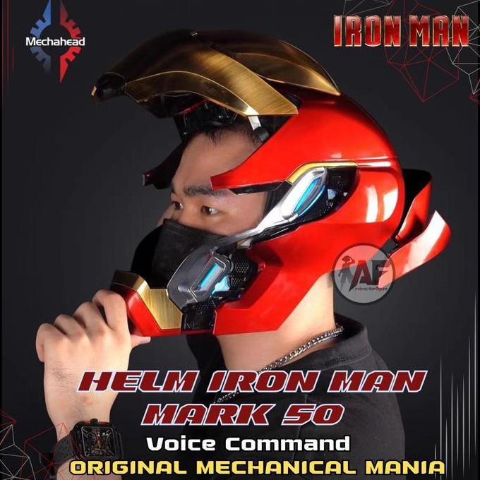 Iron Man Helmet 1:1 Mark 5 Voice Command Original AutoKing & Mark 50 Original Mechahead Mechanical M
