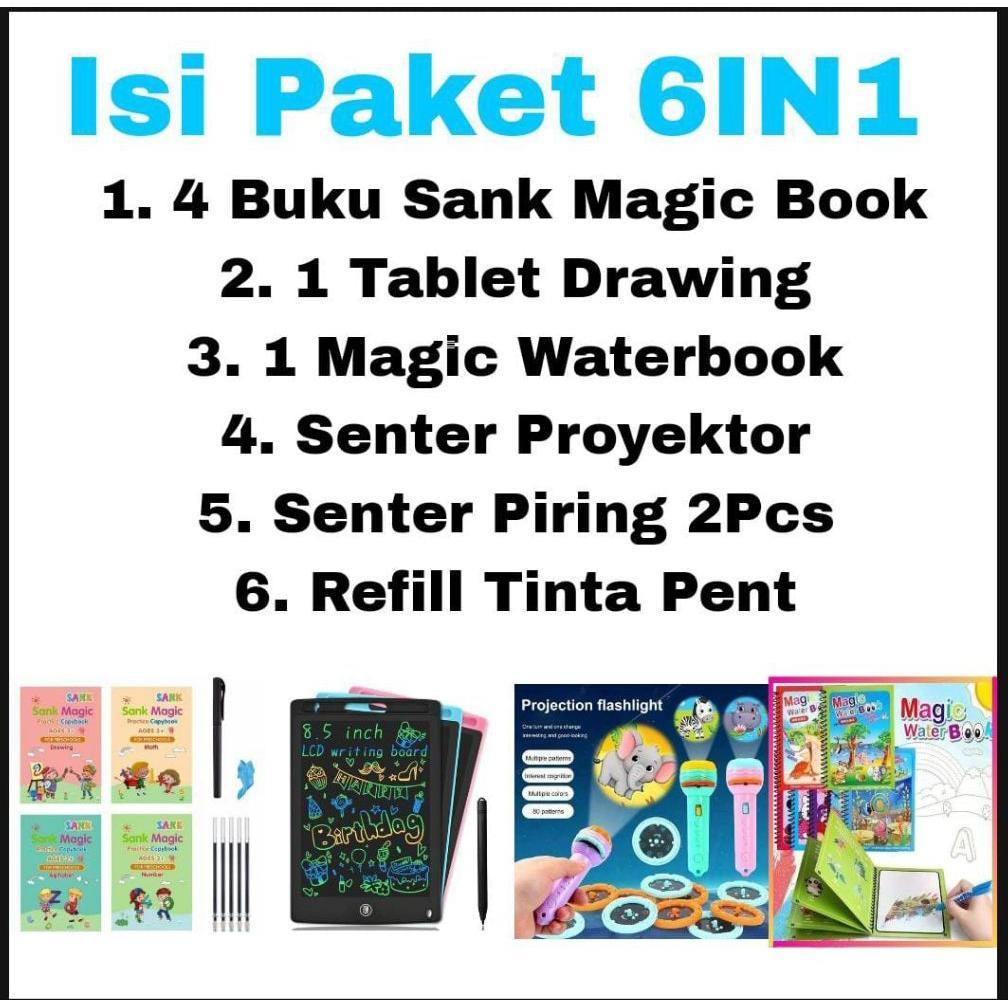 PAKET HEMAT` (PROMO) COD PAKET EXCLUSIVE MAINAN EDUKASI BELAJAR ANAK CERDAS PAKET LENGKAP TOY SANK M
