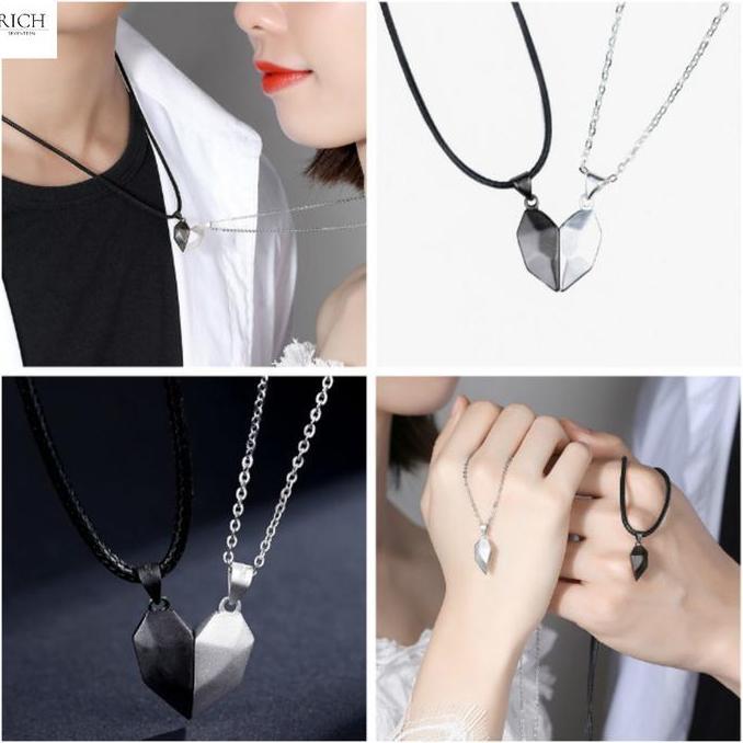 Kalung Titanium Couple Pria Wanita Titanium Kalung Korea