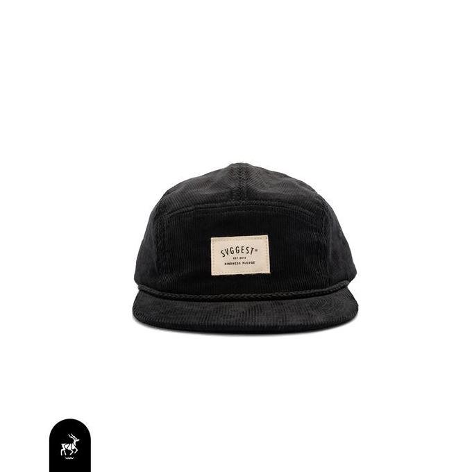 Svggest Five Panel Cap Black
