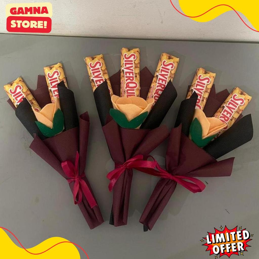 Buket Coklat Silverqueen / Buket Wisuda Murah / Buket Kado Ulang Tahun / Buket Perpisahaan / Buket C