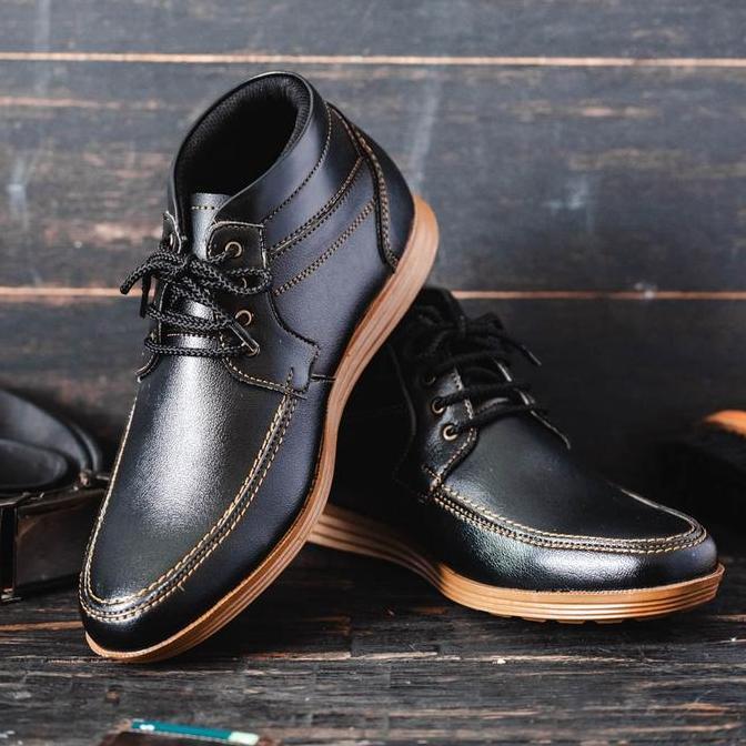 PAULMAY - Sepatu Formal Pria Roma 06 Brown - Hitam Karet Shoes Pantofel Kerja Fantofel Coklat