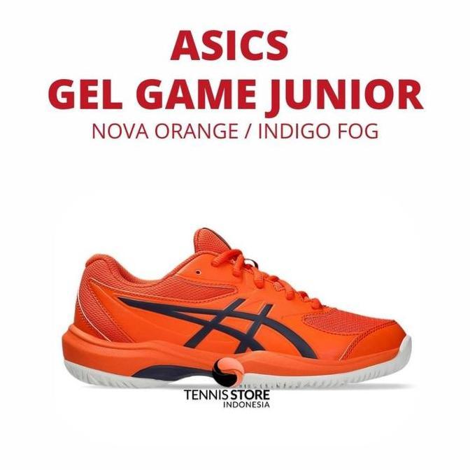 Sepatu Tenis Asics GEL GAME GS JUNIOR / Nova Orange Indigo Fog