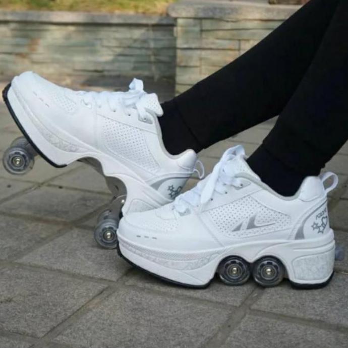 Terlaris Sepatu Roda Lipat Deformasi Roller Shoes Roller Skate Anak / Dewasa Sepatu Roda