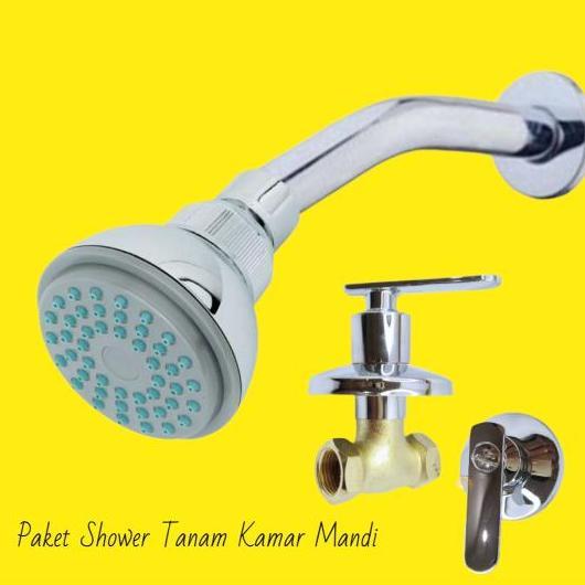 Shower Kamar Mandi + Stop Kran Tanam Kuningan / Shower Mandi / Shower Tanam