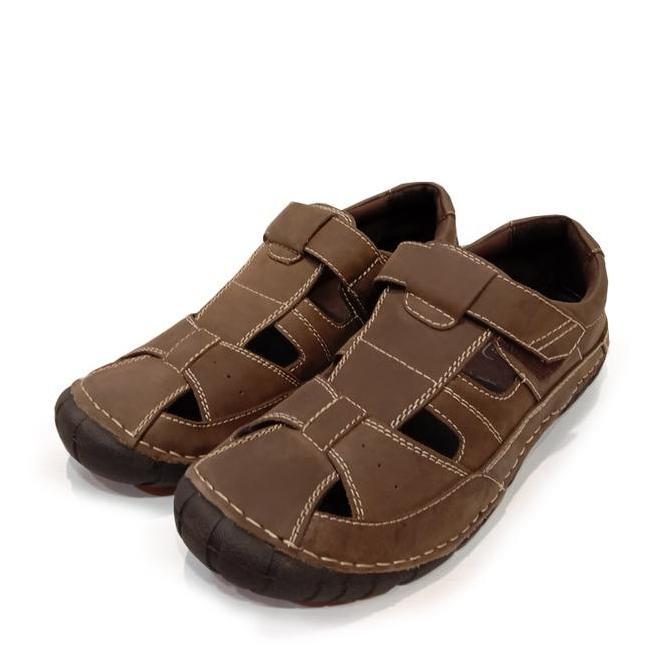 Camel Active Sepatu Sandal Pria Kulit 100% Asli - Bruno Coffee