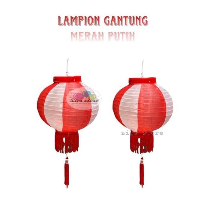 NEW LAMPION GANTUNG HUTT RI MERAH PUTIH / DIRGAHAYU RI (25CM/10INCH) BEST