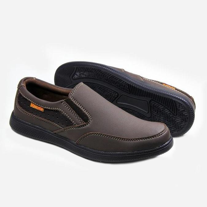 Mascotte SEBASTA Sepatu Slip On Pria 993.103 [ Cokelat ] Flat Shoes