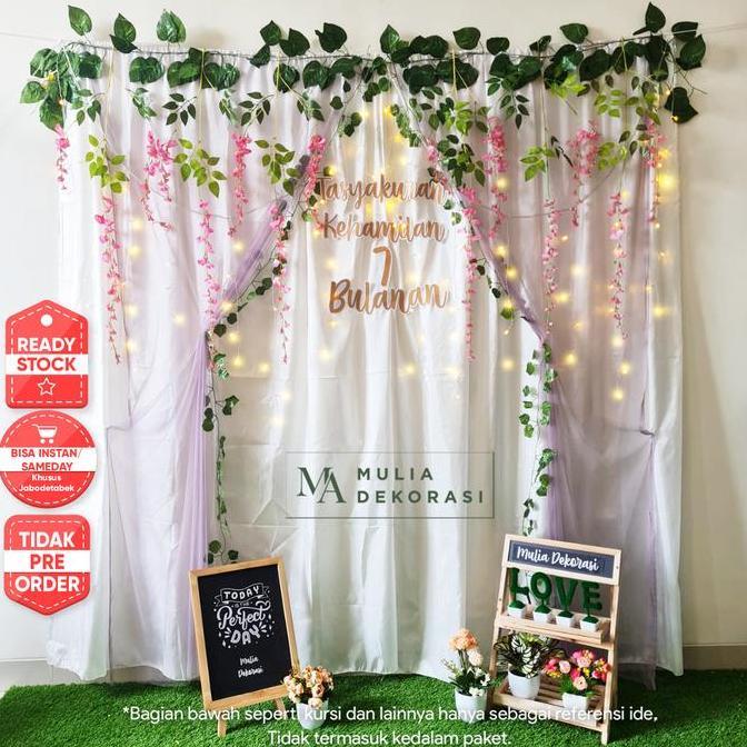 NEW DEKORASI BACKDROP SYUKURAN TASYAKURAN 4 7 BULANAN PHOTOBOOTH PAKET DD BEST