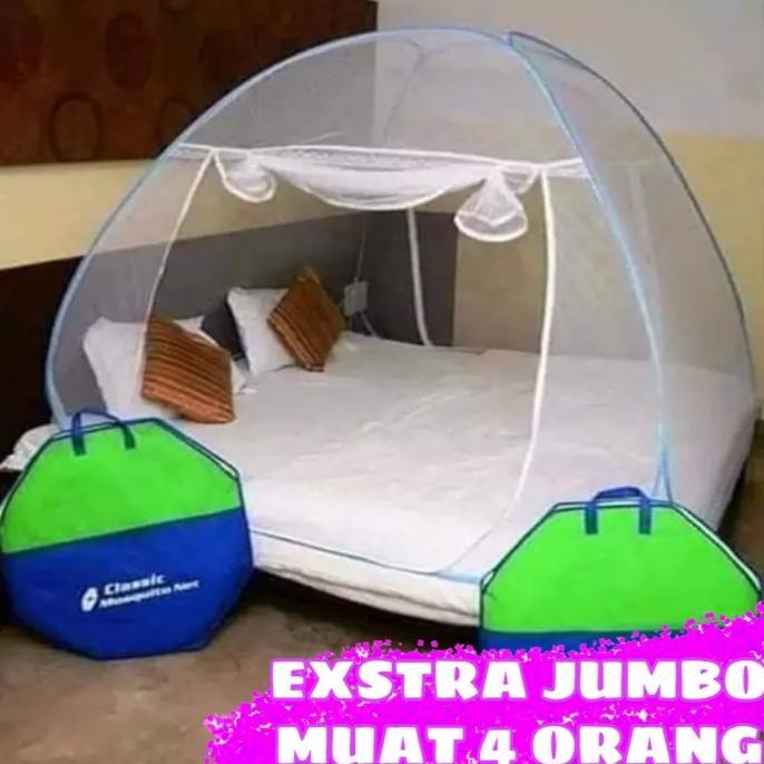 Kelambu Butterfly 100% Ori / Kelambu Tempat Tidur Dewasa Portable 2 Pintu Resleting Bawah Bolong/Kel