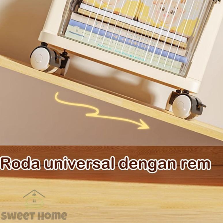 Rak Troli Multifungsi Rak Susun Rsk Plastik Kaiet Laci Plastik Rak 4 Tingkat  Penyimpanan Snack/Buah