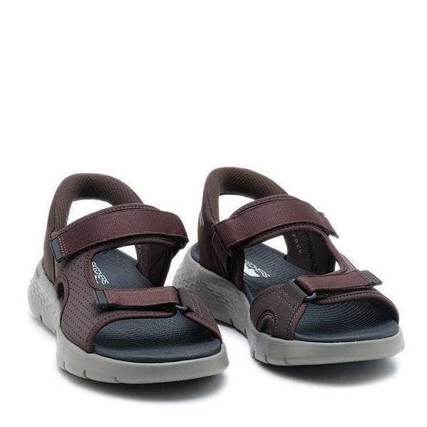 Skechers Sepatu sandal Pria Slip-Ins Go Walk Flex Men's Sandal - Brown Orinal
