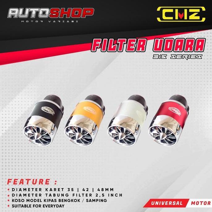 BEKOR.SAHDIYAH - FILTER KARBU MODEL BENGKOK JAMUR KIPAS BISA BERPUTAR AIR FILTER OPEN FILTER RACING 