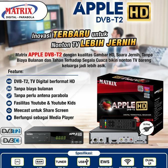 RECEIVER TV SET TOP BOX DVB-T2 MATRIX APPLE / RECEIVER MATRIX DVB-T2