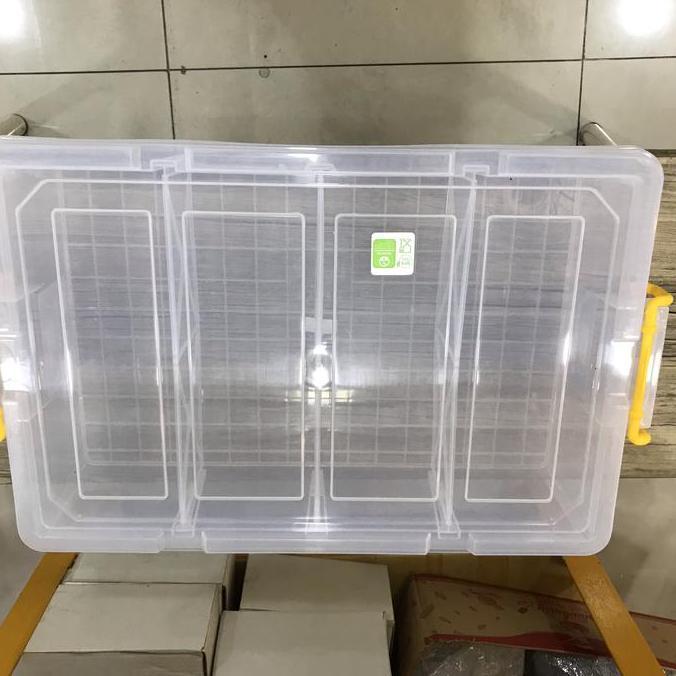 KANDANG KONTAINER SEKAT 4 GECKO SKINK PACMAN FROG SNAKE SULCATA ISTAR