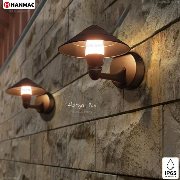 Lampu dinding led 10watt model topi outdoor taman minimalis waterproof