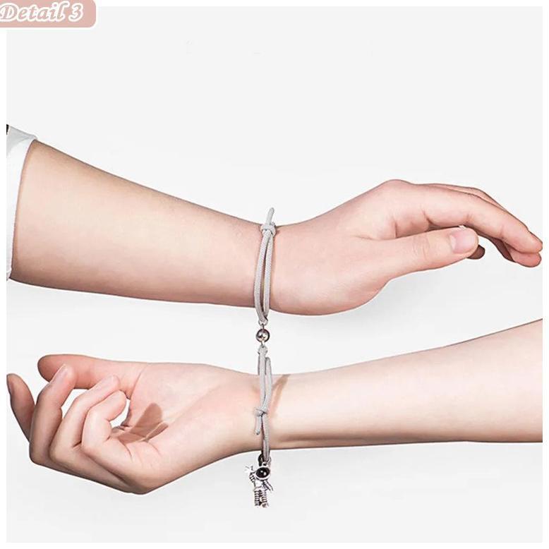 TERMURAH` MAdley Bracelet Couple Magnet 2Pcs Gelang Pasangan Astronot Sahabat Pria & Wanita Bestie 2