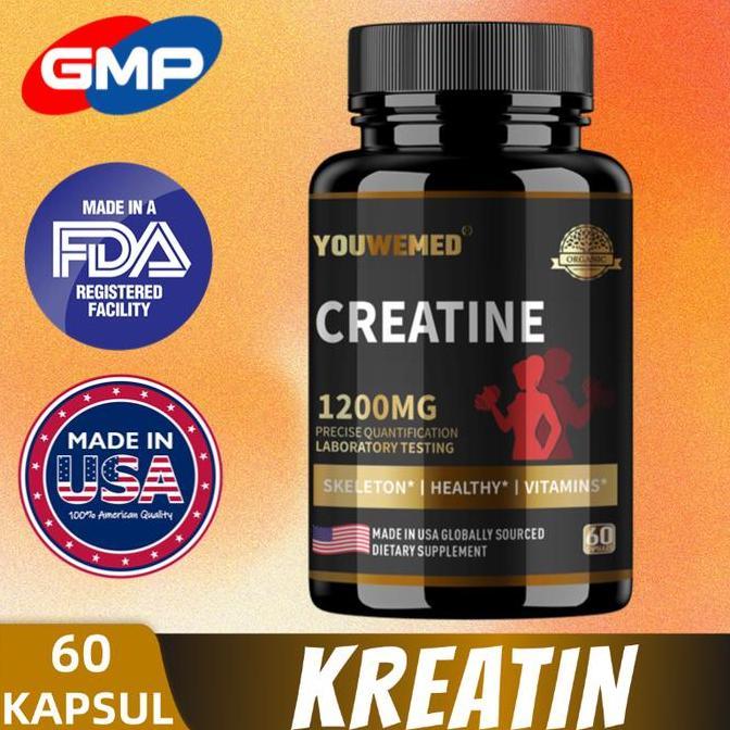 Banokilo_ecer - Creatine, Mendukung Kekuatan Otot & Daya Tahan Tubuh, 60 Kapsul