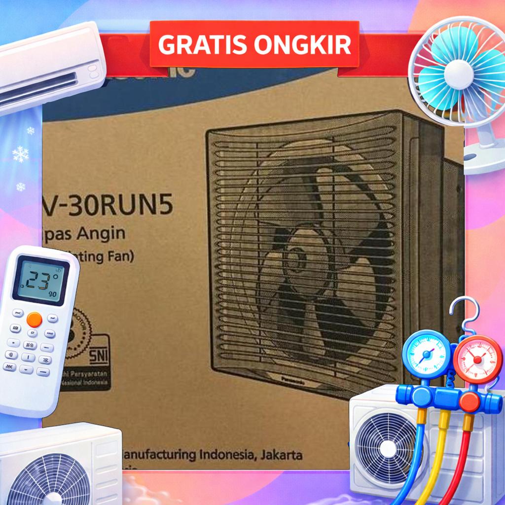 Exhaust Fan Dinding Panasonic 12 Inch (30Cm) Fv 30Run Sameday
