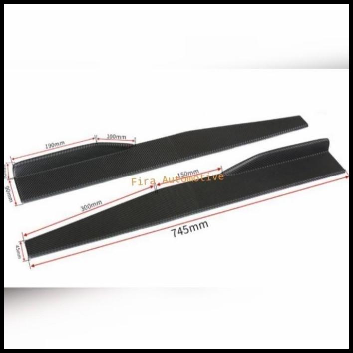 TERBARU WINGLET SAMPING VARIASI SAMPING BAWAH MOBIL SUZUKI SPLASH HITAM GLOSY 