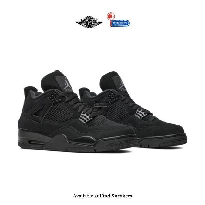 Sepatu Sneakers Pria NIKE AIR JORDAN 4 RETRO BLACK CAT BRAND NEW BOX