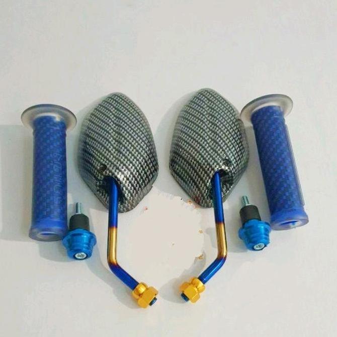 DISKON {PAKET PROMO} SPION BEAT MINI+HANGRIP PELANGI+JALU AS RODA+STEMPEL KACA VARIASI MOTOR HONDA B