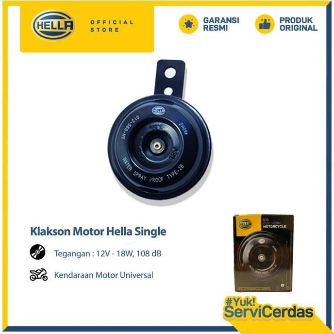 DISKON KLAKSON DISC HELLA MOTORCYCLE SINGLE HORN 12V 108DB - KLAKSON MOTOR