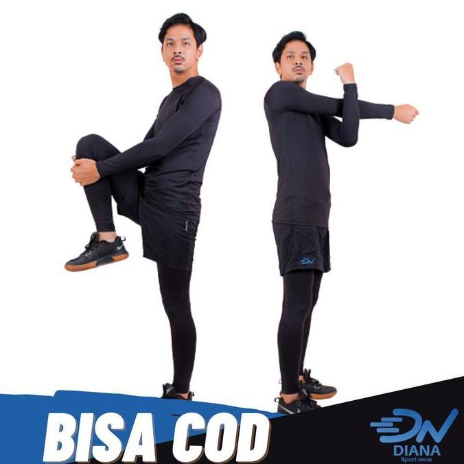 Baselayer pria full set pakaian olahraga running gym pria/Base layer pria jumbo/Paket baselayer