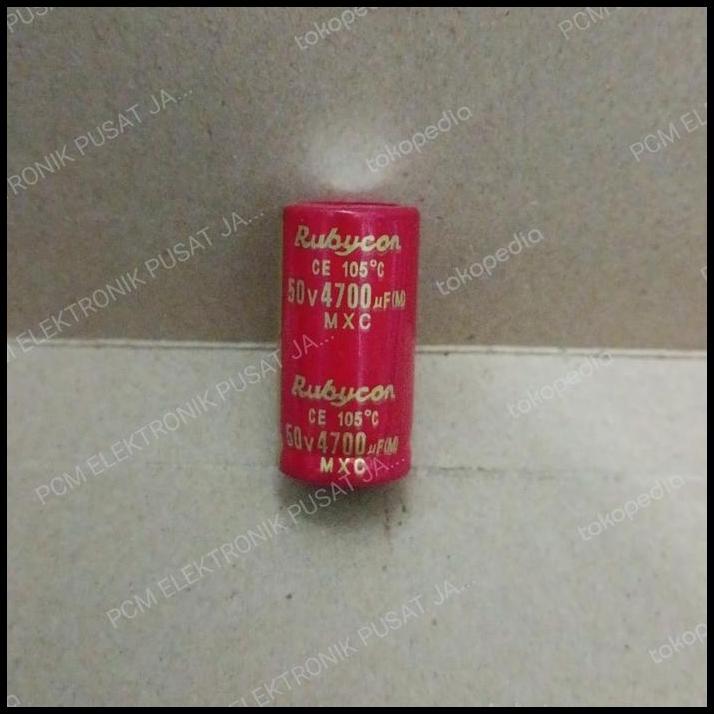 HOT DEAL 7938 KAPASITOR ELCO 4700UF 4700 UF 50V 50VOLT 50 VOLT RUBYCON MERAH