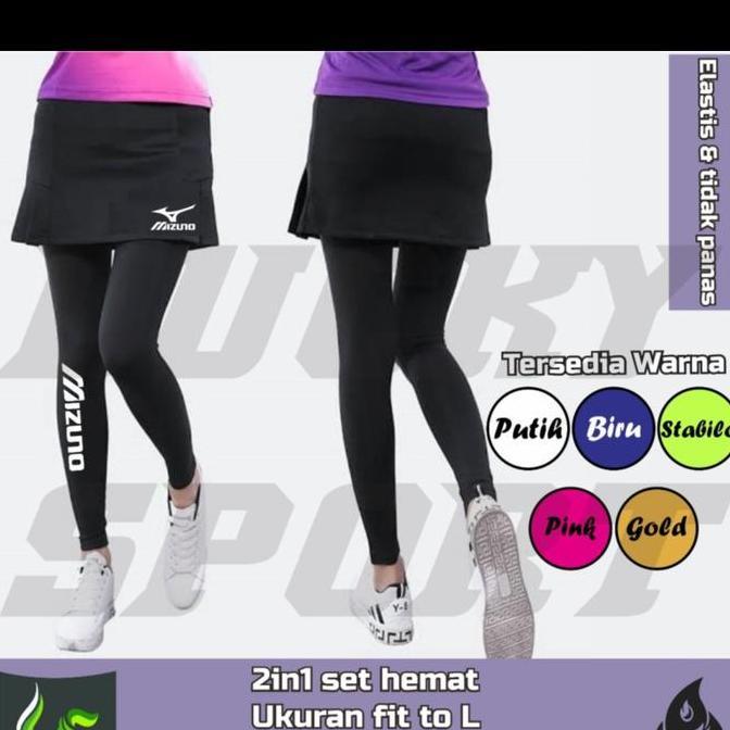 Celana Rok legging olahraga - Leging rok panjang voli wanita zumba Gym