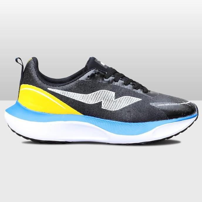 NUEVO - Sepatu Sneakers Olahraga Lari Running Pria Nuevo Wilmax Hitam Sekolah Sporty Outdoor