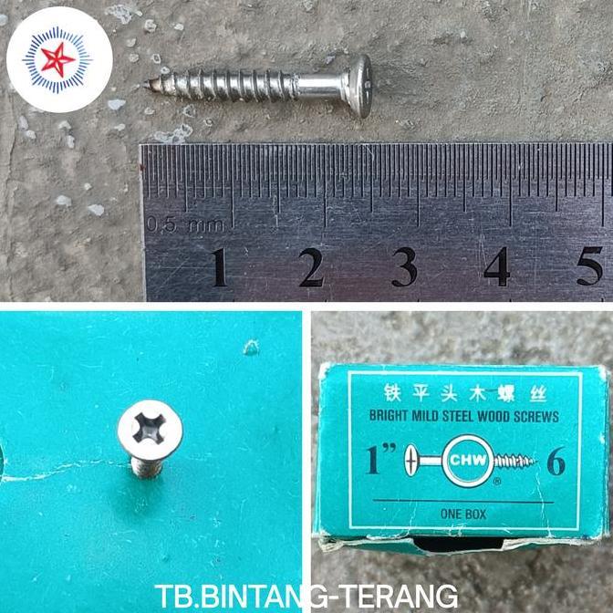 SEKRUP SEKRUP KAYU 6 X 1 PANJANG 2.5 CM