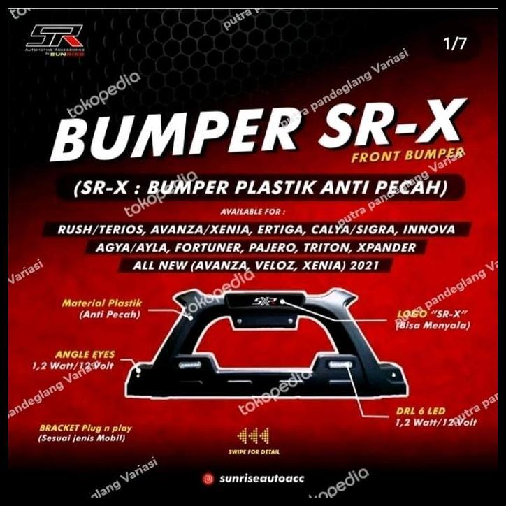 TERLARIS TANDUK DEPAN MOBIL AVANZA / XENIA 2004 - 2025  MODEL X LUXURY KOMPLIT MEREK SUNRISE CAR 