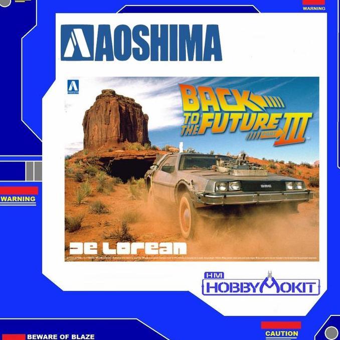 AOSHIMA 1/24 Back to the Future De Lorean Part III & Railroad