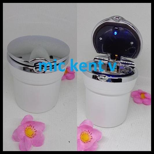 GRATIS ONGKIR ASBAK MOBIL LED/ASBAK ROKOK PORTABLE PUTIH CHROME MOBIL AVANZA NEW 