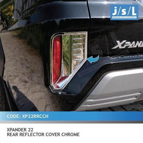 Cover Lampu Reflektor Belakang Xpander 2022 - Up Aksesoris Mobil Chrome & Hitam Doff JSL