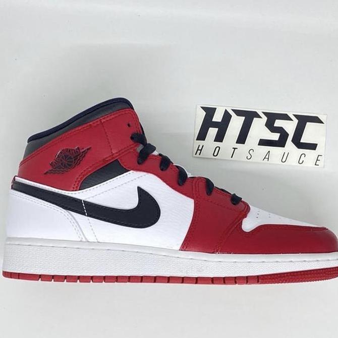 NIKE Jordan 1 Mid Chicago White 2020 (not Yeezy Travis Off White) - 100% Authentic Orinal Guaranteed
