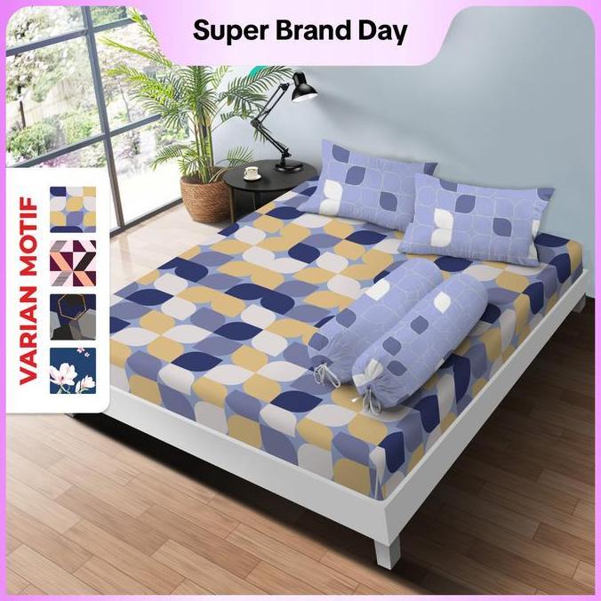 Sleep- [New Launching] Kintakun Lite Sprei Set 160 X 200 / 180 X 200 Special Minimalis Bunga Microfi