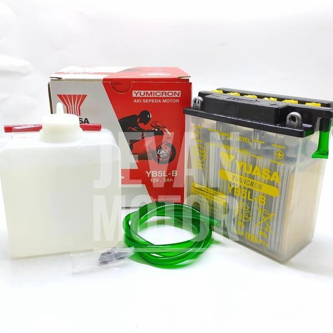 Yuasa Battery YB5L-B / Accu Yuasa YB5L-B / Aki Basah Motor Bebek