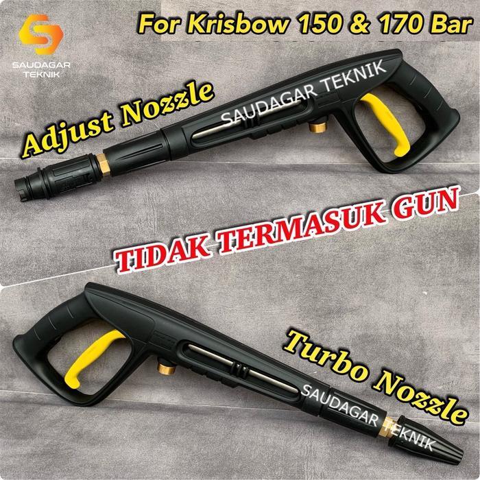 Nozzle Spray Gun Jet Cleaner Krisbow 150 170 Bar High Pressure