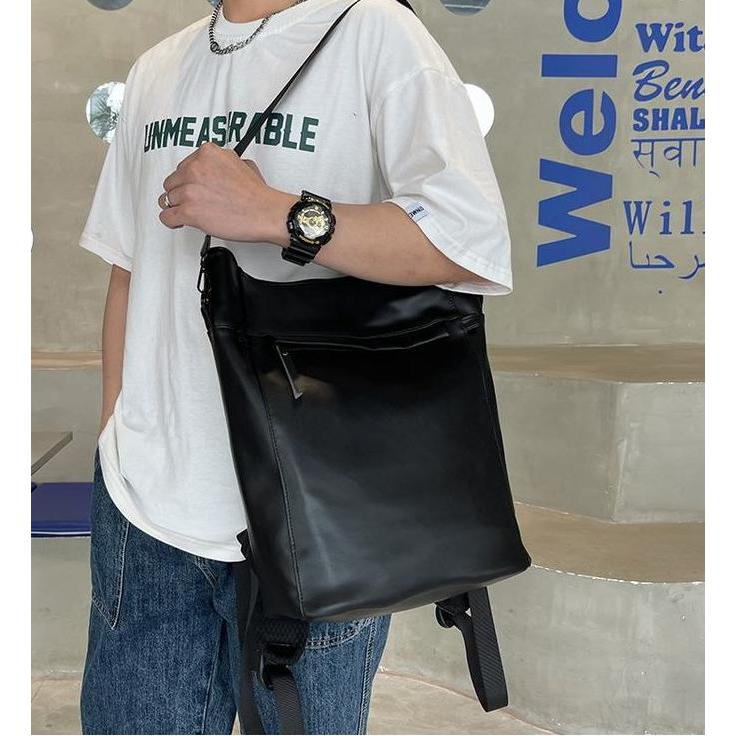 Leather Concept FERGIE BLACK Tas Ransel Dewasa Tas Ransel Kuliah Backpack Wateroof Hitam