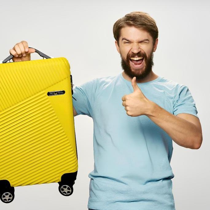 Ihappy- Polo Maldives 805 Size 24 Inch Koper Original Bagasi Premium Fiber Kekinian