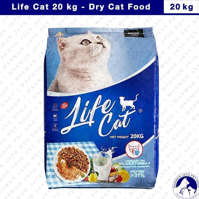 rosandi.rose - life cat dry premium cat food 20 kg / makanan kucing kering 20kg